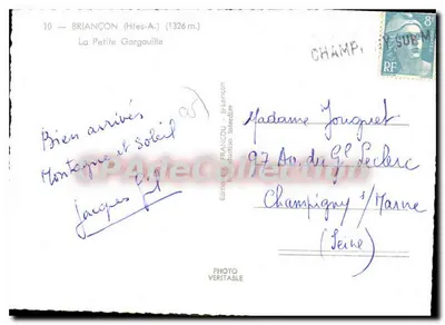 Briançon (Htes-A.) — La Petite Gargouilla — Édition Francou — Verso