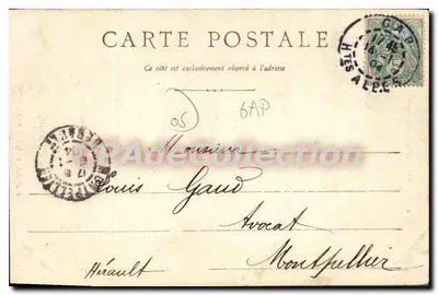 GAP - Mausoleo di Lesdiguières, alla Prefettura — Alfred Leutrec, Fotografia Voltaire, Gap, n° 54-1 — Verso