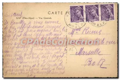 Gap (Alpes Altas) — Vista Geral — Editor: Cail. Roumay, Lote 402 — Verso