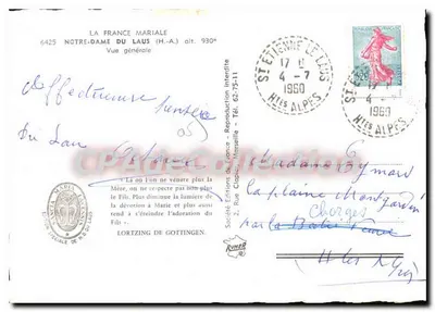 Onze Lieve Vrouw van LauS (H.-A.) — Algemene uitzicht — Éditions de France, n° 6425 — Achterkant