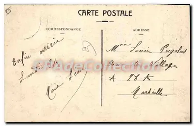 Embrun (870 mètres) — Vue Générale, Pic de Méalle (2.420 mètres) en arrière-plan — Éditeur E.Q. — Verso