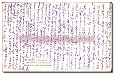 Orchieres (Altos-Alpes) — Panorama tirado de Artouse; Prapic — editor não identificado — Verso