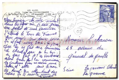 Os Alpes, Vale do Valgaudemar — O Bourg (1.165 m.), os Aupillous (3.506 m.) e o Pic Jocelme (3.437 m.) — Jo, editor — Verso