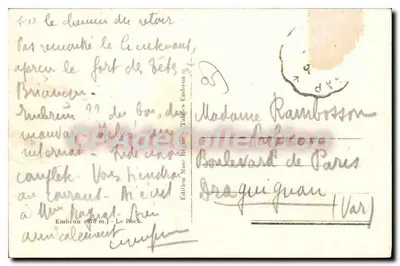 Embrun — La Rocca — Edición Yvine Émbrun — Reverso