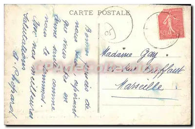 Aile Froide (1505 m.) — Bonita Estação aos pés do Pelvoux — As Alpes — Verso