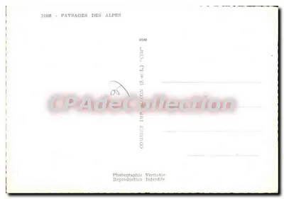 Pueblo alpino al pie de una masa nevada — Países de las Alpes — Comelier Imp. CIM (S. y L.) — Reverso