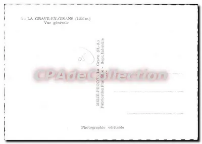 La Grave-en-Oisans — Vista generale — MELJE-PHOTO (H.-A.) — Verso