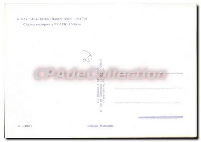 Chalés rústicos em Prapic — Alpes da Alta — Edições J. C. P. R. D. — Verso