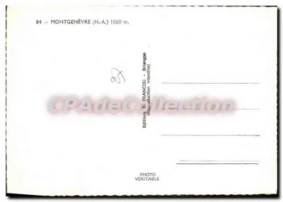Montgenèvre — widok zimowy — Editions E. Francou — Rewers