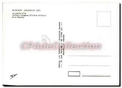 Annonay — De oude stad en de Steenbrug Valgelas (XIIe en XVe eeuw) — Edities La Cigogne — Achterkant