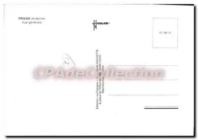 Prévias (Ardèche) — vista geral — A Coruja, n° 07 186 13 — Verso