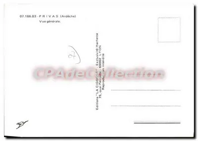 Privas (Ardèche) — Vista geral — Edições 'LA CIGOGNE', Lyon — Verso