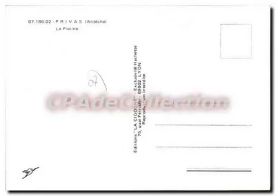 A Piscina — Privas (Ardèche) — Edições 'LA CIGOGNE' — Verso