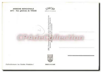 Vogüé — Widok ogólny — Ardeche Meridionale, n°2474 — Rewers