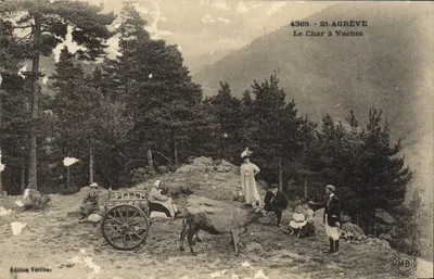 St-AGRÈVE — O Carro de Vacas — Edição Vérilhac n°4369
