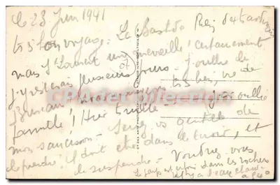 St-Laurent-les-Bains — Widok z drogi do La Bastide — Stara pocztówka n°69 — Rewers