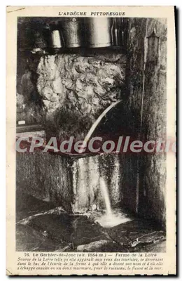 Fonte da Loire — O Gerbier-de-Jonc — P. Dubont, editor. Vals-les-Bains