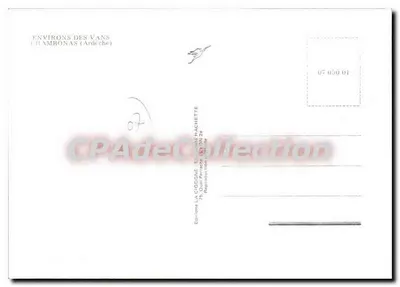 Em torno de Vans — Hambonas (Ardèche) — Edições La Cigogne — Verso