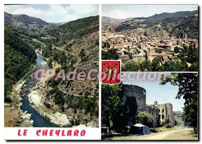 Le Cheylard — vista geral, gargantas do Eyrieux, castelo e camping — Lumicap