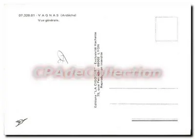 Vagnas (Ardèche) — Vista geral — Edições 'LA CIGOGNE' n°07.328.01 — Verso