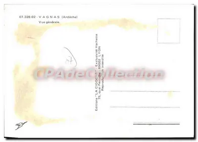 Vagnas (Ardèche) — Vista geral — Edições 'LA CIGOGNE' Lyon — Verso