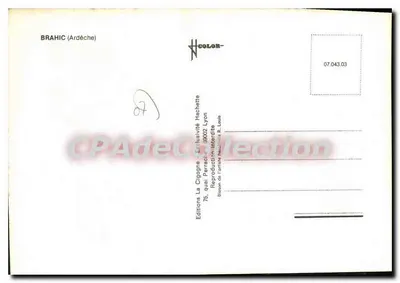 Brahic — aldeia na Ardèche — Edições La Cigogne — Verso