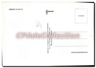 Brahic — Vista della chiesa, del ponte e dell'ingresso — Edizioni La Cigogne, Perrache — Verso