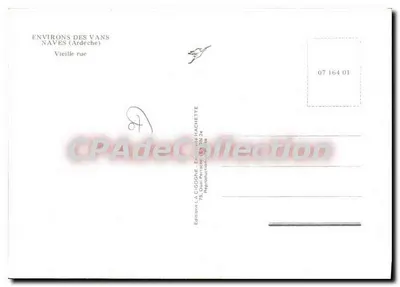 Arredores de Vans — Naves (Ardeche) — Velha rua — Edições La Cigogne Hachette — Verso