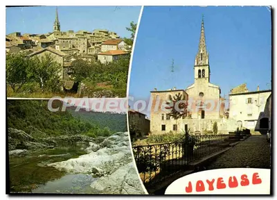 Joyeuse — vista panorâmica e igreja — Edições J. Cellard