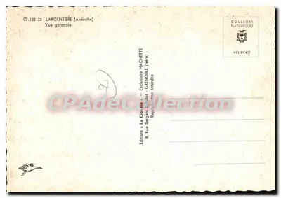 Largentière (Ardèche) — Vista Geral — Edições Hachette — Verso
