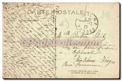 Mézières-Charleville — Interior da Estação. Após a saída dos Alemães (Novembro 1918). — Edição A.G.D. — Verso