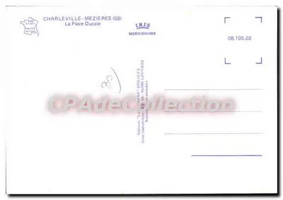 Place Ducale em Charleville-Mézières — vista de um ponte — edição IRIS MEXICHROME — Verso