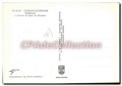 La Meuse au Quai du Moulinet — Charleville-Mézières (Ardennes) — Éditions Hachette — Rewers