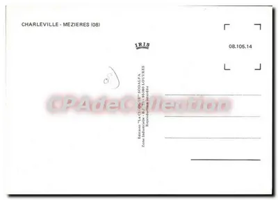 Charleville-Mézières — vista panorâmica — Éditions 'Iris' n°08.105.14 — Verso