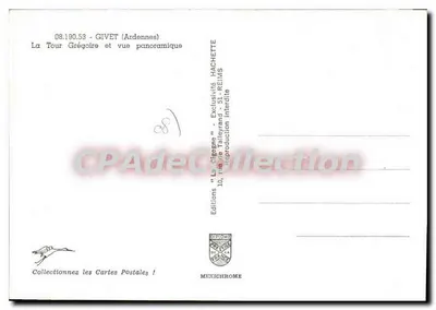 Torre Grégoire - Givet (Ardennes) — vista panorâmica — Edições Hachette, série 08.190.53 — Verso