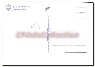 Givet — A Meuse em Givet — Editor SODALFA — Verso