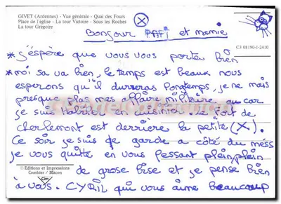 GIVET — Região de caça! — Edições e Impressões Combier / Mâcon — Verso