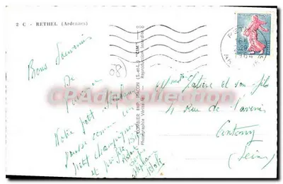 Rethel (Ardennes) — widok panoramiczny — Combière Imp. Macon — Rewers