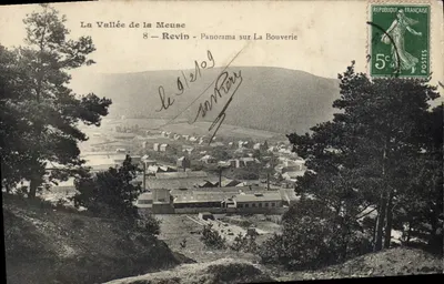 A Vale do Mosa — 8 - Revin - Panorama sobre La Bouverie — editor desconhecido, número de série 8
