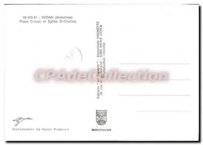 Sedan - Praça Crusay e Igreja de São Carlos — Edições 'La Gipuane' — Verso