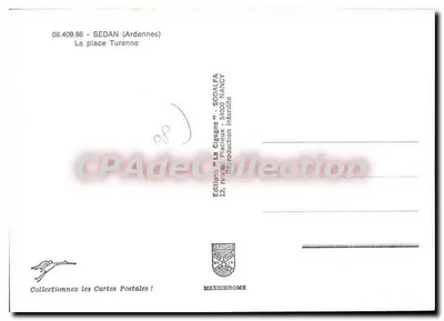 Sedan — Plac Turenne — wydawca Mexichrome, n° 08.409.86 — Rewers