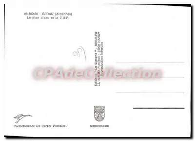 Sedan (Ardennes) — Il bacino d'acqua e la Z.U.P. — Edizioni 'La Cigogne' NANCY — Verso