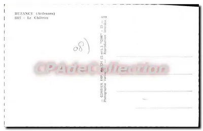 Buzancy (Ardennes) — O Castelo — Combier Imp. MacON (S. e L.) "GIM" — Verso