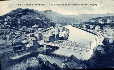 Vallée de la Meuse — Vista geral do Castelo Regnault Bogny — Édition Floque, N° 552