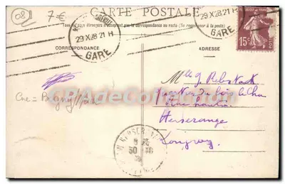 Vallée de la Meuse — Vista geral do Castelo Regnault Bogny — Édition Floque, N° 552 — Verso