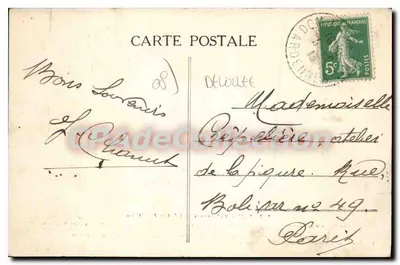 Buzancy (Ardennes) — De Ingang van het Kasteel — Ch. Dardenne, fotograaf-uitgever in Buzancy — Achterkant