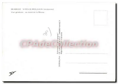 Vireux-Molhain — vista geral às margens da Meuse — Edições SODALFA — Verso