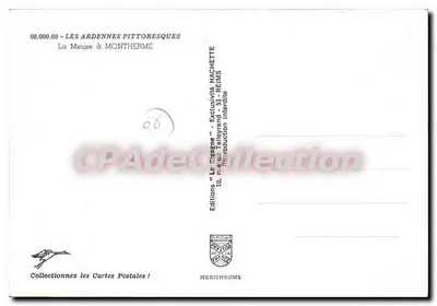 A Meuse em Monttherme — As Ardenas Pittorescas — Éditions Hachette, Reims — Verso