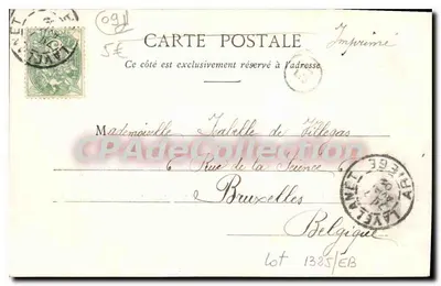 Lavelanet (Ariège) — Ruínas do Castelo de Montségur — Labonche, Gravadores-Imprimadores, Toulouse — Verso
