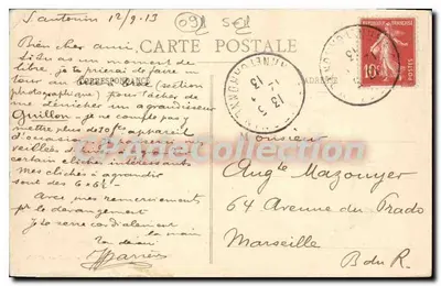 A Cascata do Oriège no Parque de Orlu — Edição Gilbert, Ax-les-Thermes, n°66 — Verso